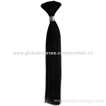 20-inch Unprocessed Natural Colors Human Remy Bulk Hair